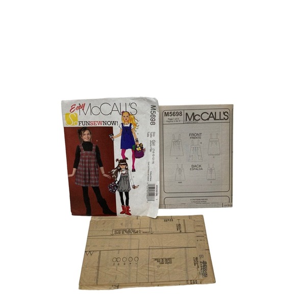 Mccalls M5698 Girls Jumpers Sewing Pattern Sizes 7-14 2006 - Picture 6 of 6